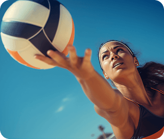 Jugando voleibol